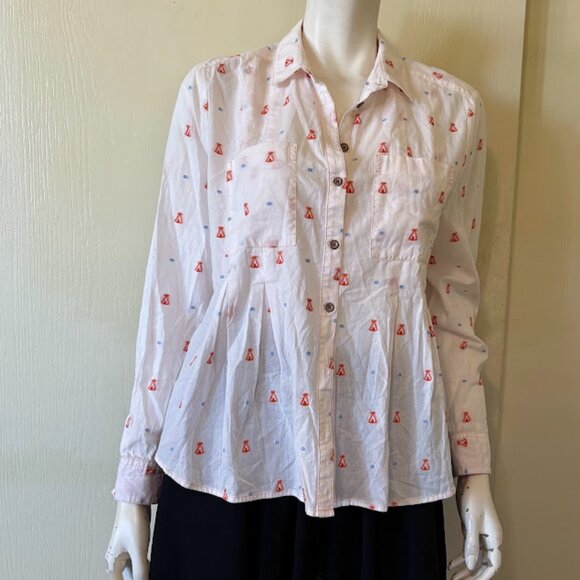 Maeve Miette Teepee Button Down Shirt 10 - Picture 1 of 5